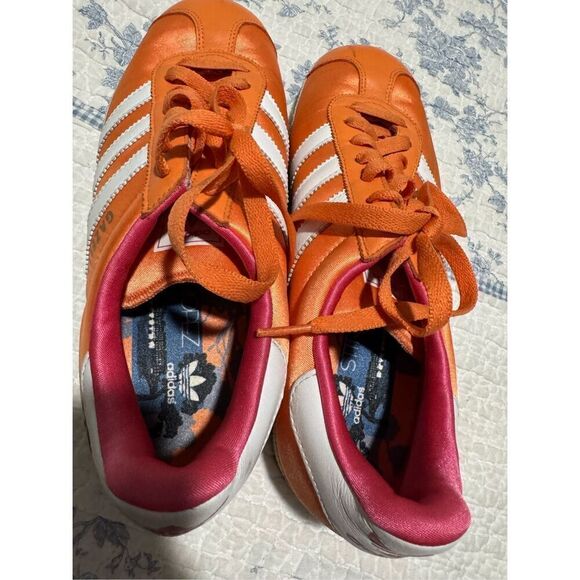 Adidas Gazelle Orange trainers leather 8 1/2 - Picture 12 of 12